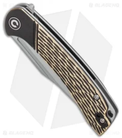 CIVIVI Dogma Liner Lock Knife Brass (3.5" Stonewash) C2014A -Civivi CIVIVI Dogma Liner Lock Knife Brass 3.5 Stonewash C2014A BHQ 115980 LS Spine