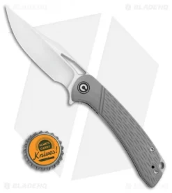 CIVIVI Dogma Liner Lock Knife Gray G-10 (3.5" Satin) -Civivi CIVIVI Dogma Liner Lock Knife Gray G 10 3.5 in Satin C2005B BHQ 112159 LS bottlecap jr