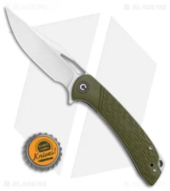 CIVIVI Dogma Liner Lock Knife OD Green G-10 (3.5" Satin) -Civivi CIVIVI Dogma Liner Lock Knife OD Green G 10 3.5in Satin C2005A BHQ 112158 LS Bottlecap jr