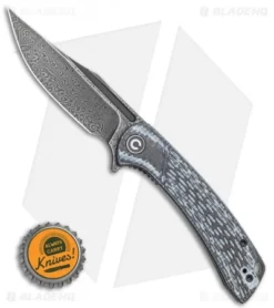CIVIVI Dogma Liner Lock White G-10 / CF (3.5" Black Damascus) C2014DS-1 -Civivi CIVIVI Dogma Liner Lock White G 10 CF 3.5 Black Damascus C2014DS 1 BHQ 115985 LS Bottlecap