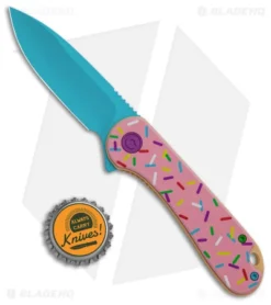 CIVIVI Elementum Dessert Warrior Exclusive Knife Pink G-10 (2.9" Blue D2) Donut -Civivi CIVIVI Elementum Dessert Warrior LL Pink G 10 Blue BHQ 148967 jr bottlecap