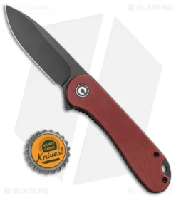 CIVIVI Elementum Liner Lock Knife Burgundy G-10 (2.9" Black) -Civivi CIVIVI Elementum LL Burgundy G 10 Black BHQ 137749 jr bottlecap