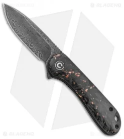 CIVIVI Elementum Liner Lock Knife Copper Shred Carbon Fiber (2.9" Damascus)