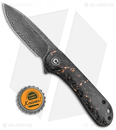 CIVIVI Elementum Liner Lock Knife Copper Shred Carbon Fiber (2.9" Damascus) 4 CIVIVI Elementum Liner Lock Knife Copper Shred Carbon Fiber (2.9" Damascus) - Image 4