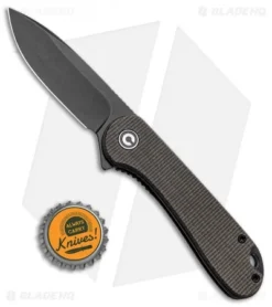 CIVIVI Elementum Liner Lock Knife Dark Green Micarta (2.9" Black) -Civivi CIVIVI Elementum LL Dark Green Micarta Black BHQ 137748 jr bottlecap