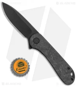 CIVIVI Elementum Liner Lock Knife Marble Carbon Fiber (2.9" Black Stonewash) -Civivi CIVIVI Elementum LL Marble CF Black SW BHQ 113482 jr bottlecap