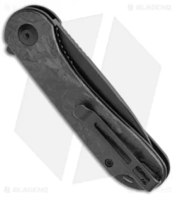 CIVIVI Elementum Liner Lock Knife Marble Carbon Fiber (2.9" Black Stonewash) -Civivi CIVIVI Elementum LL Marble CF Black SW BHQ 113482 jr side