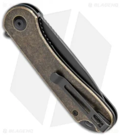 CIVIVI Elementum Liner Lock Knife Brass (2.9" Black Stonewash) -Civivi CIVIVI Elementum LL Pantina Brass Black SW C907H BHQ 102828 jr side