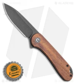 CIVIVI Elementum Liner Lock Knife Cuibourtia Wood (2.9" Black D2) C907U -Civivi CIVIVI Elementum Liner Lock Knife Cuibourtia Wood 2.9in Black D2 C907U BHQ 114185 LS Bottlecap