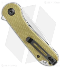 CIVIVI Elementum Liner Lock Knife Olive Micarta (2.9" Satin D2) C907S -Civivi CIVIVI Elementum Liner Lock Knife Olive Micarta 2.9in Satin D2 C907S BHQ 114183 LS Side