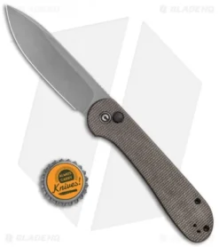 CIVIVI Elementum Button Lock Knife Dark Green Micarta (3.5" Dark SW) C2103C -Civivi CIVIVI Elementum Push Button Lock Green Micarta Dark SW BHQ 120928 jr bottlecap