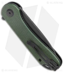 CIVIVI Elementum Tanto Liner Lock Knife Green Micarta (2.9" Black SW D2) -Civivi CIVIVI Elementum Tanto LL Green Micarta Black SW C907T E BHQ 135076 jr side