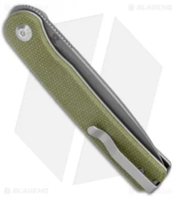 CIVIVI Ferrum Forge Stylum Slip Joint Knife Olive Micarta (3" Stonewash) -Civivi CIVIVI Ferrum Forge Stylum LL Olive Micarta SW BHQ 126382 jr side