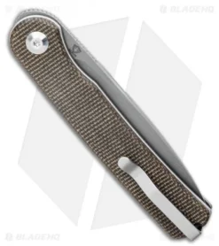 CIVIVI Ferrum Forge Stylum Slip Joint Knife Dark Green Micarta (3" Stonewash) -Civivi CIVIVI Ferrum Forge Stylum Slip Joint Knife Dark Green Micarta 3 Stonewash BHQ 126383 LS Side