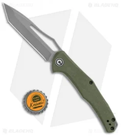 CIVIVI Fracture Tanto Slip Joint Knife OD Green G-10 (3.5" BB/SW) C2008A -Civivi CIVIVI Fracture SJ OD Green G 10 SW Tanto C2008A BHQ 114165 jr bottlecap