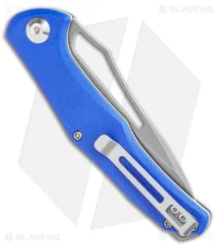 CIVIVI Fracture Drop Point Slip Joint Knife Blue G-10 (3.5" BB/SW) C2009D -Civivi CIVIVI Fracture Slip Joint Knife Blue G 10 3.5in Stonewash Drop Point C2009D BHQ 114173 LS Side