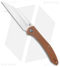 CIVIVI Hadros Liner Lock Knife Brown Micarta (3.35" Satin) C20004-2