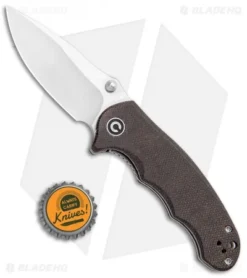 CIVIVI Hooligan Liner Lock Knife Dark Hazel Micarta (2.98" Satin D2) C913B -Civivi CIVIVI Hooligan Liner Lock Dark Hazel Micarta Satin D2 C913B BHQ 104229 jr bottlecap