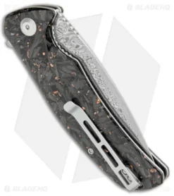 CIVIVI Incite Liner Lock Knife Copper Foil/Clear Resin (3.7" Damascus) C908DS-2 -Civivi CIVIVI Incite LL Copper Foil Clear Resin Damascus C908DS 2 BHQ 104244 jr side 1