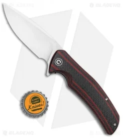 CIVIVI Incite Liner Lock Knife Red G-10/Carbon Fiber (3.7" Satin) C908C -Civivi CIVIVI Incite LL Red G 10 CF Satin C908C BHQ 100866 jr bottlecap