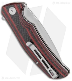 CIVIVI Incite Liner Lock Knife Red G-10/Carbon Fiber (3.7" Satin) C908C -Civivi CIVIVI Incite LL Red G 10 CF Satin C908C BHQ 100866 jr side