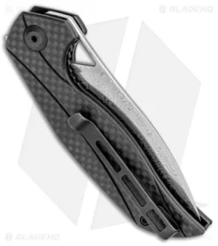 CIVIVI Isham Anthropos Flipper Knife Black/Carbon Fiber (3.25" Damascus) C903DS -Civivi CIVIVI Isham Anthropos Black CF Damascus C903DS BHQ 99827 jr side