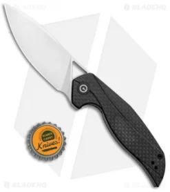 CIVIVI Isham Anthropos Flipper Knife Black/Carbon Fiber (3.25" Satin) C903C -Civivi CIVIVI Isham Anthropos Black CF Satin C903C BHQ 95961 jr bottlecap
