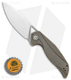 CIVIVI Isham Anthropos Flipper Black Stonewashed Brass (3.25" Satin) -Civivi CIVIVI Isham Anthropos Flipper Black Stonewashed Brass 3.25 Satin C903D BHQ 115290 LS Bottlecap