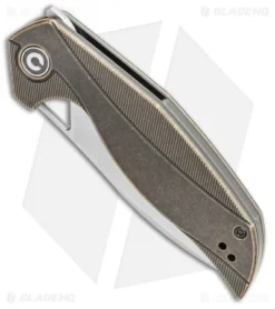 CIVIVI Isham Anthropos Flipper Black Stonewashed Brass (3.25" Satin) -Civivi CIVIVI Isham Anthropos Flipper Black Stonewashed Brass 3.25 Satin C903D BHQ 115290 LS Spine