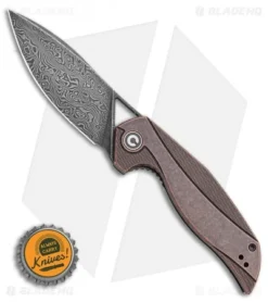 CIVIVI Isham Anthropos Flipper Black Stonewashed Copper (3.25" Black Damascus) -Civivi CIVIVI Isham Anthropos Flipper Black Stonewashed Copper H 3.25 Black Damascus C903DS 3 BHQ 115289 LS Bottlecap