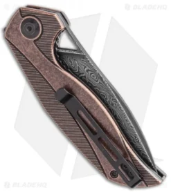 CIVIVI Isham Anthropos Flipper Black Stonewashed Copper (3.25" Black Damascus) -Civivi CIVIVI Isham Anthropos Flipper Black Stonewashed Copper H 3.25 Black Damascus C903DS 3 BHQ 115289 LS Side