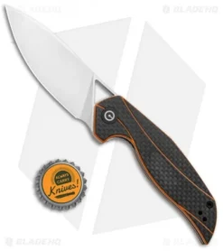 CIVIVI Isham Anthropos Flipper Knife Orange/Carbon Fiber (3.25" Satin) C903A -Civivi CIVIVI Isham Anthropos Orange CF Satin C903A BHQ 95962 jr bottlecap