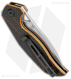 CIVIVI Isham Anthropos Flipper Knife Orange/Carbon Fiber (3.25" Satin) C903A -Civivi CIVIVI Isham Anthropos Orange CF Satin C903A BHQ 95962 jr side