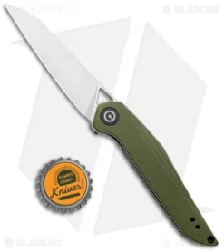 CIVIVI Isham Mckenna Liner Lock Knife Green G-10 (2.875 Satin) C905B -Civivi CIVIVI Isham Mckenna LL Green G 10 Satin C905B BHQ 97967 jr bottlecap