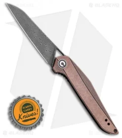 CIVIVI Isham Mckenna Liner Lock Blackwashed Copper (2.875 Damascus) C905DS-3 -Civivi CIVIVI Isham Mckenna Liner Lock Blackwashed Copper 2.875 Damascus C905DS 3 BHQ 114181 LS Bottlecap