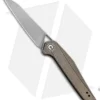 CIVIVI Isham Mckenna Liner Lock Knife Black Stonewashed Brass (2.9" Stonewash)