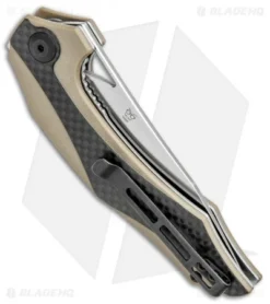 CIVIVI Isham Plethiros Flipper Knife Tan/Carbon Fiber (3.45" Satin) C904A 7 CIVIVI Isham Plethiros Flipper Knife Tan/Carbon Fiber (3.45" Satin) C904A -Civivi CIVIVI Isham Plehiros Tan CF Satin C904A BHQ 96904 jr side