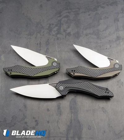 CIVIVI Isham Plethiros Flipper Knife Tan/Carbon Fiber (3.45" Satin) C904A 5 CIVIVI Isham Plethiros Flipper Knife Tan/Carbon Fiber (3.45" Satin) C904A - Image 5
