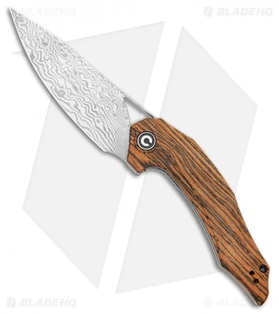 CIVIVI Isham Plethiros Flipper Knife Sandalwood (3.45" Damascus) C904DS-2 1 CIVIVI Isham Plethiros Flipper Knife Sandalwood (3.45" Damascus) C904DS-2
