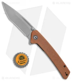 CIVIVI Keen Nadder Tanto Liner Lock Knife Brown Micarta (3.5" SW) C2021B -Civivi CIVIVI Keen Nadder Tanto LL Brown Micarta SW BHQ 118858 jr bottlecap