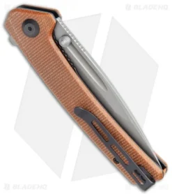 CIVIVI Keen Nadder Tanto Liner Lock Knife Brown Micarta (3.5" SW) C2021B -Civivi CIVIVI Keen Nadder Tanto LL Brown Micarta SW BHQ 118858 jr side