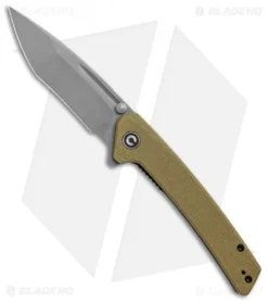 CIVIVI Keen Nadder Tanto Liner Lock Knife Olive Micarta (3.5" SW) C2021C