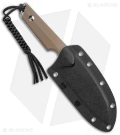 CIVIVI Kepler Fixed Blade Knife Tan G-10 W/Lanyard (4.5" Satin) -Civivi CIVIVI Kepler Fixed Blade Tan G 10 Satin C2109B BHQ 106992 jr sheath