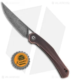 CIVIVI Lazar Liner Lock Knife Black Hand Rubbed Copper (3.1" Damascus) -Civivi CIVIVI Lazar LL Black Hand Rubbed Copper C20013 DS1 BHQ 135072 jr bottlecap