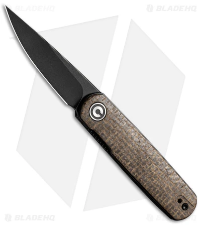 CIVIVI Lundquist Lumi Liner Lock Knife Brown Burlap Micarta (2.6" Black SW) 1 CIVIVI Lundquist Lumi Liner Lock Knife Brown Burlap Micarta (2.6" Black SW)