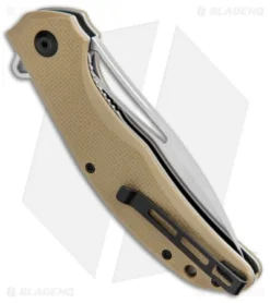 CIVIVI Vexer Flipper Liner Lock Knife Tan G-10 (3.96" Satin) -Civivi CIVIVI Lynchpin Flipper LL Tan G 10 Satin C915B jr side