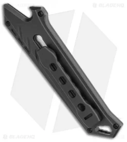 CIVIVI Mandate Black Titanium Utility Knife (9Cr18MoV + Damascus) -Civivi CIVIVI Mandate Black Ti Utility Knife BHQ 113200 jr side