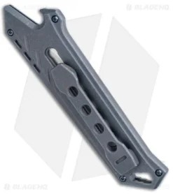 CIVIVI Mandate Blue Titanium Utility Knife (9Cr18MoV + Damascus) -Civivi CIVIVI Mandate Blue Ti Utility Knife BHQ 113198 jr side