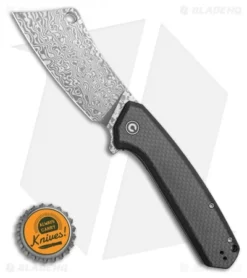 CIVIVI Mastodon Liner Lock Black G-10 / CF (3.8" Damascus) C2012DS-1 -Civivi CIVIVI Mastodon Liner Lock Black G 10 CF 3.8 Damasteel C2012DS 1 BHQ 115994 LS Bottlecap