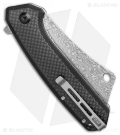 CIVIVI Mastodon Liner Lock Black G-10 / CF (3.8" Damascus) C2012DS-1 -Civivi CIVIVI Mastodon Liner Lock Black G 10 CF 3.8 Damasteel C2012DS 1 BHQ 115994 LS Side